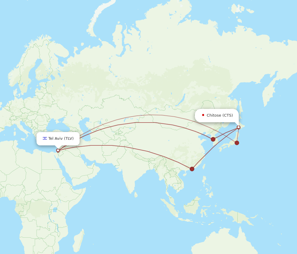 TLV-CTS flight routes