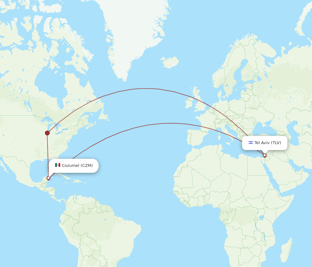 TLV-CZM flight routes