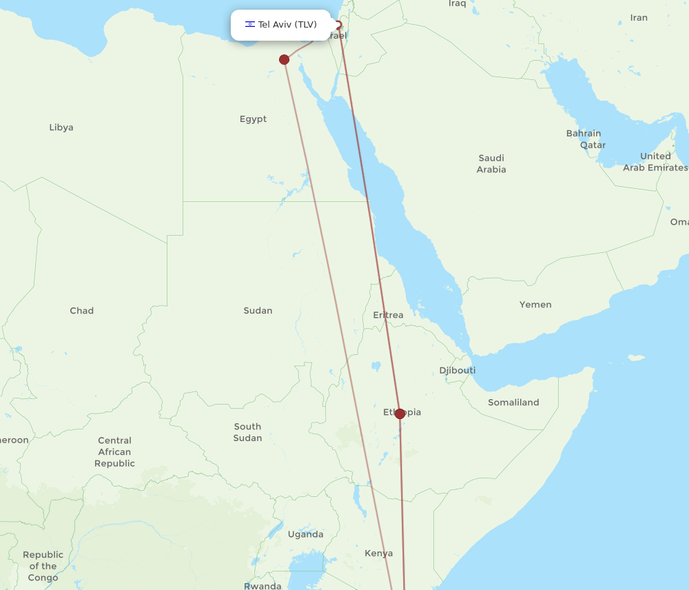 TLV-DAR flight routes