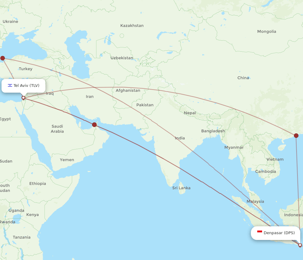 TLV-DPS flight routes