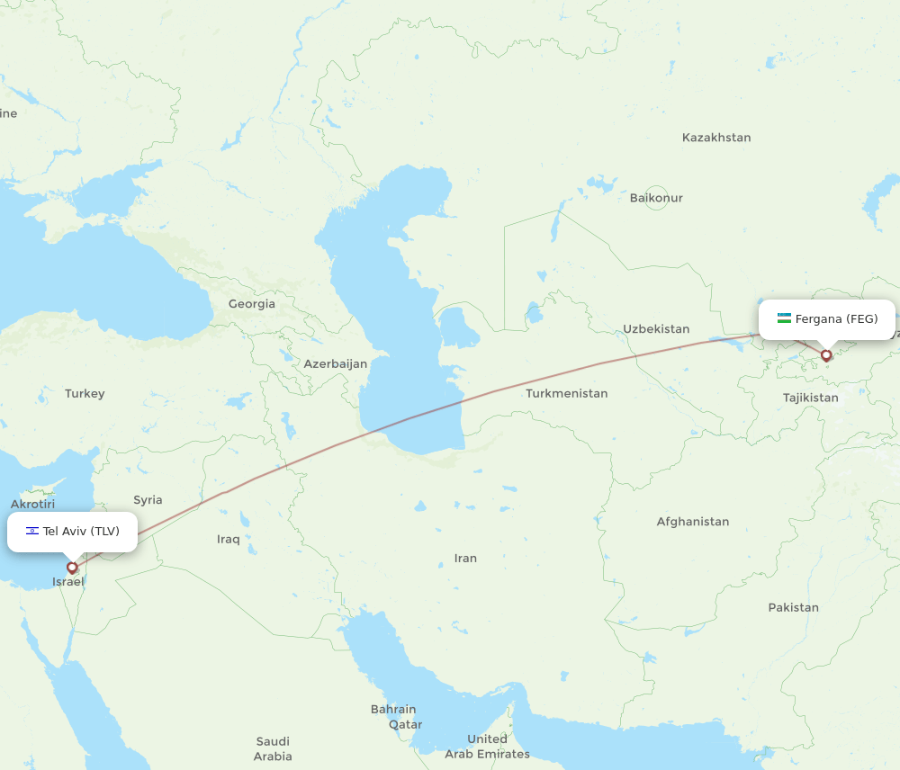 TLV-FEG flight routes