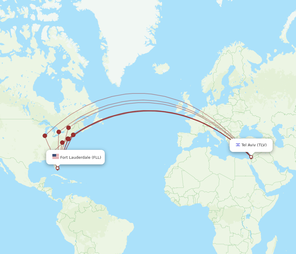 TLV-FLL flight routes