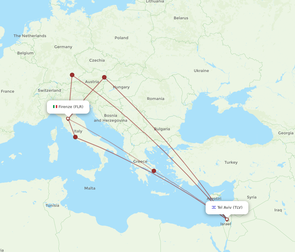 TLV-FLR flight routes