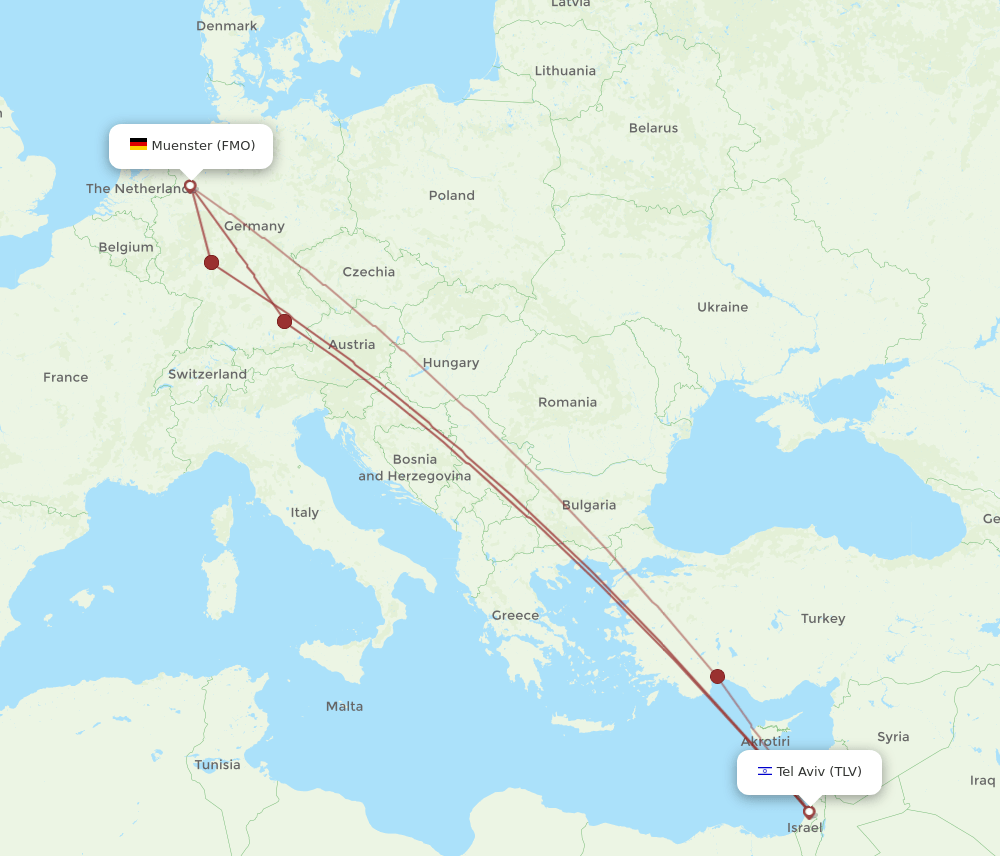 TLV-FMO flight routes