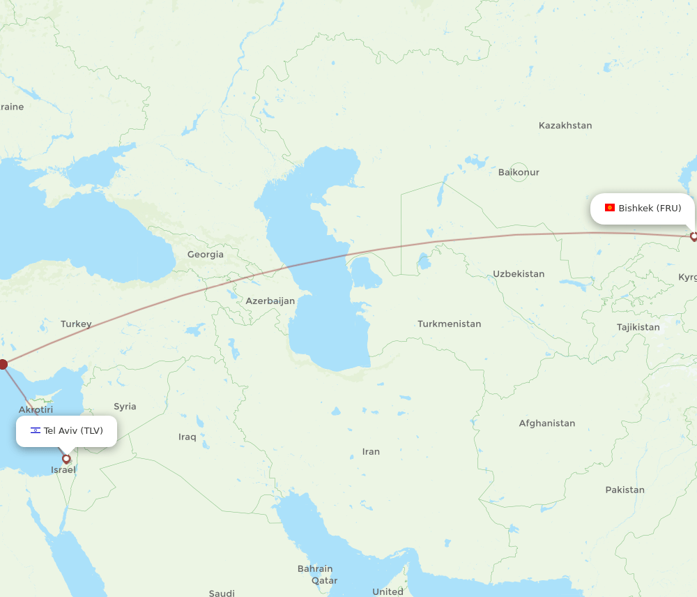 TLV-FRU flight routes