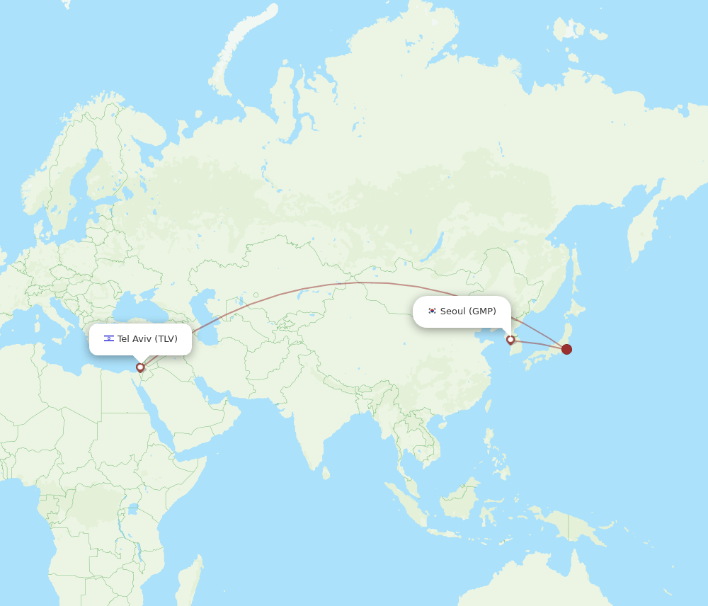 TLV-GMP flight routes