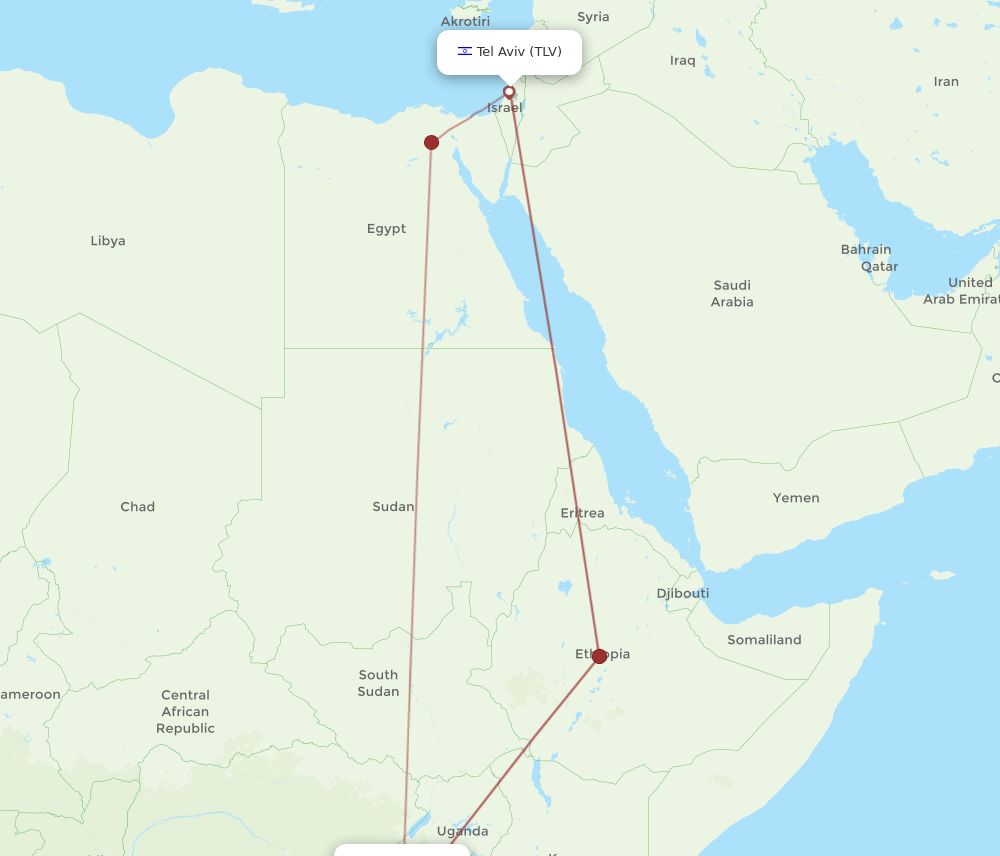 TLV-KGL flight routes