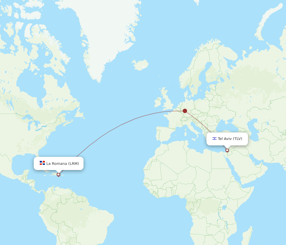 TLV-LRM flight routes