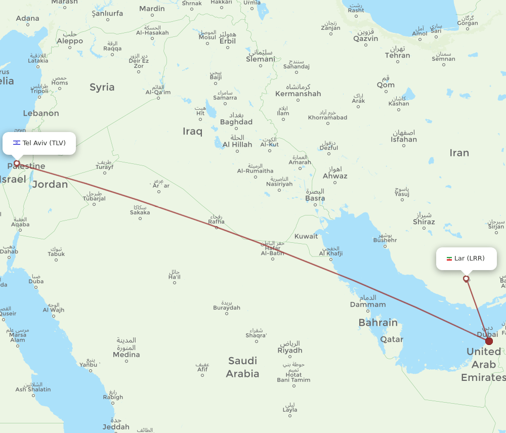 TLV-LRR flight routes