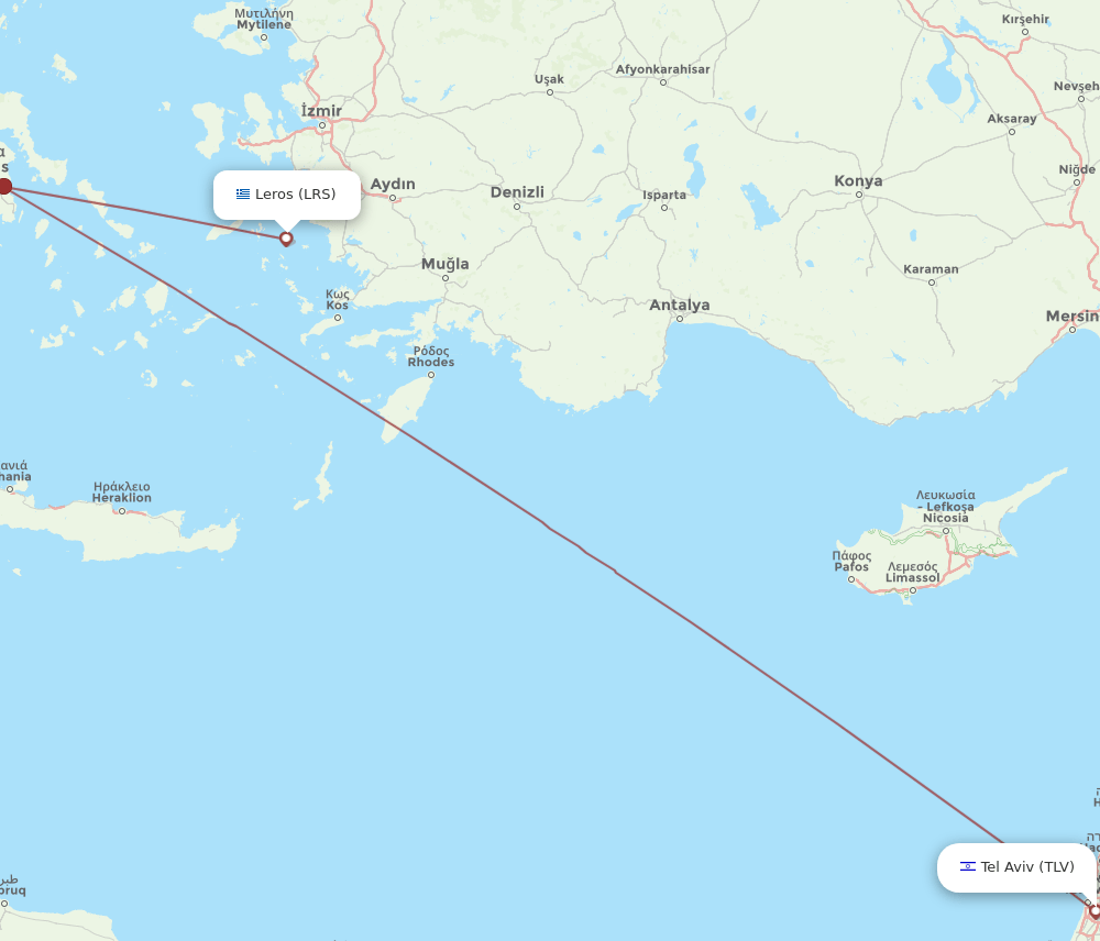 TLV-LRS flight routes