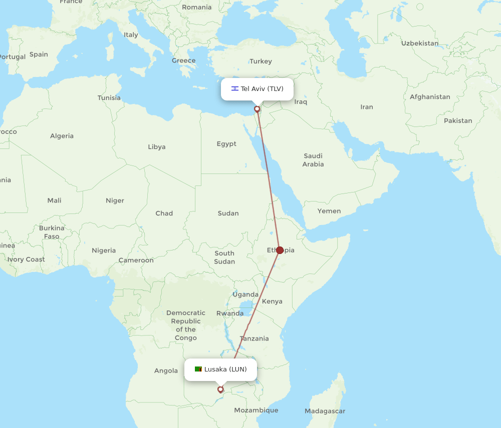 TLV-LUN flight routes