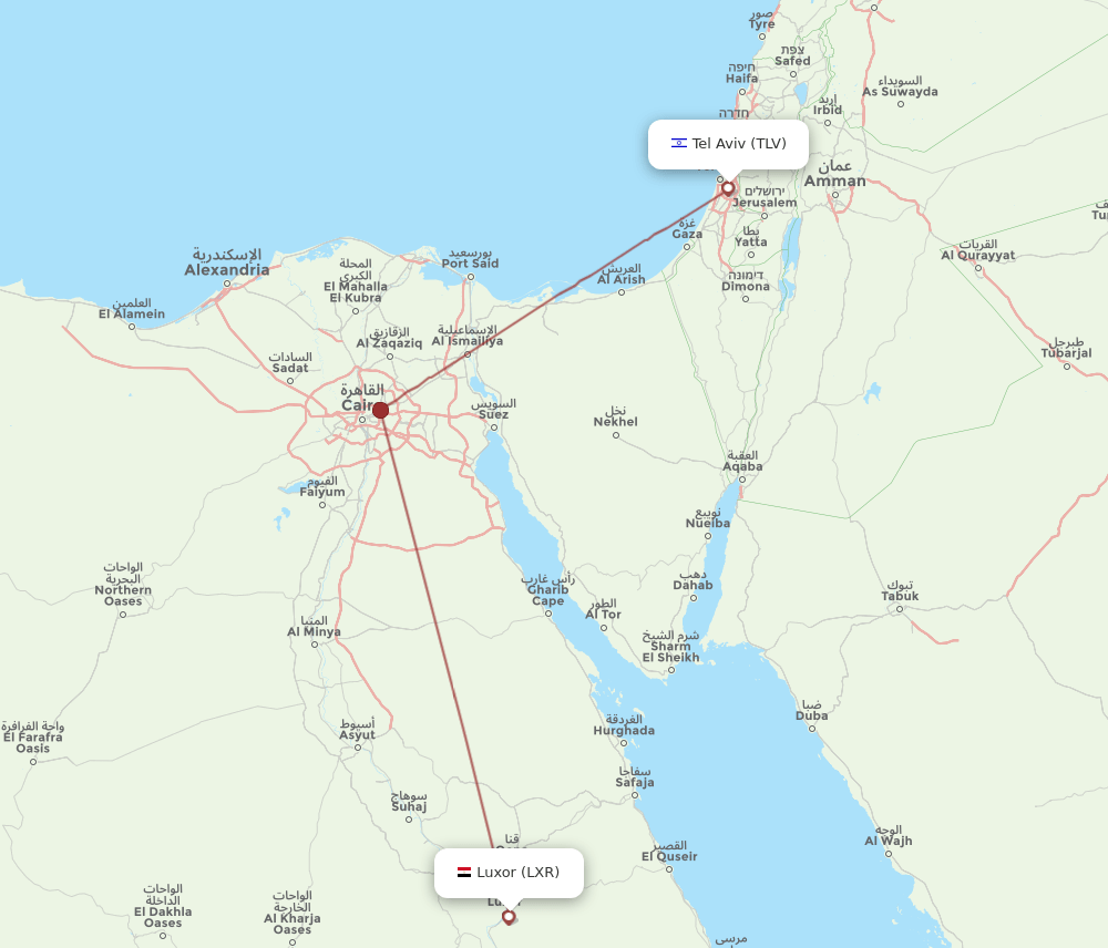 TLV-LXR flight routes