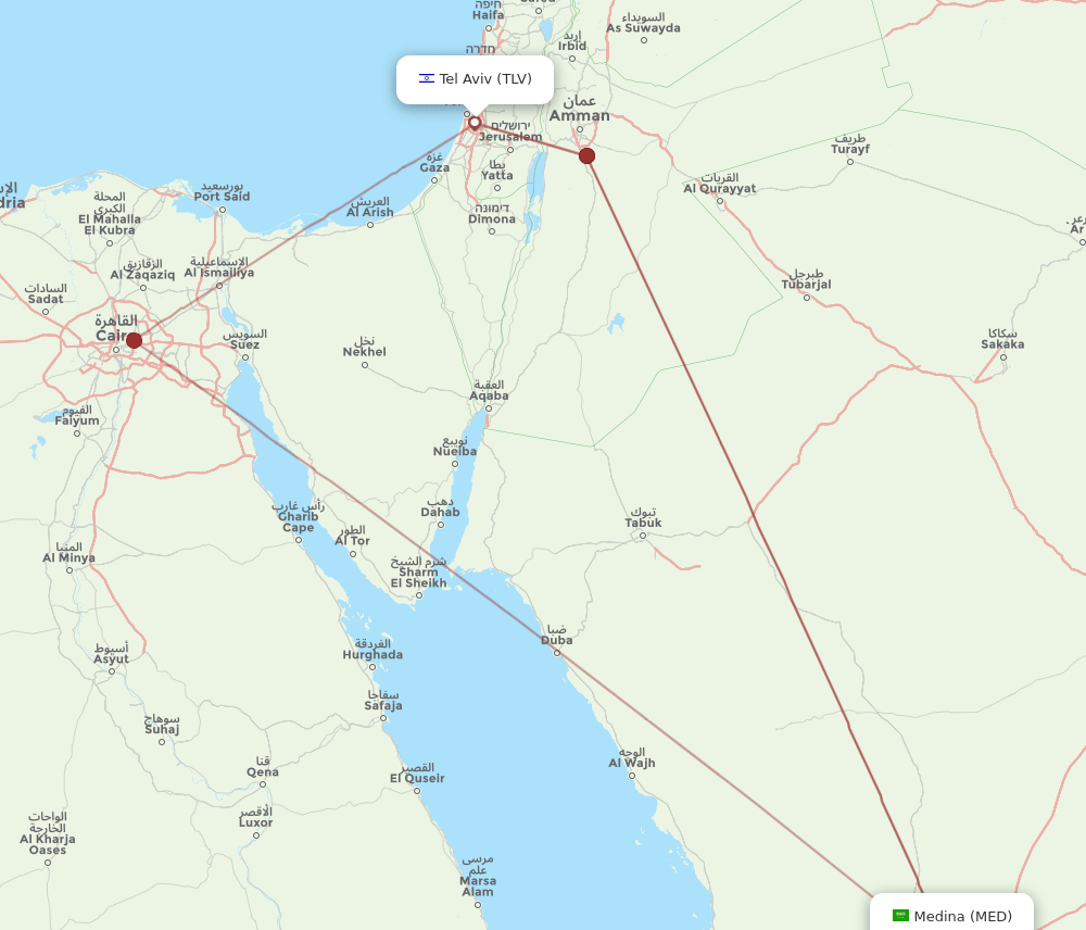TLV-MED flight routes