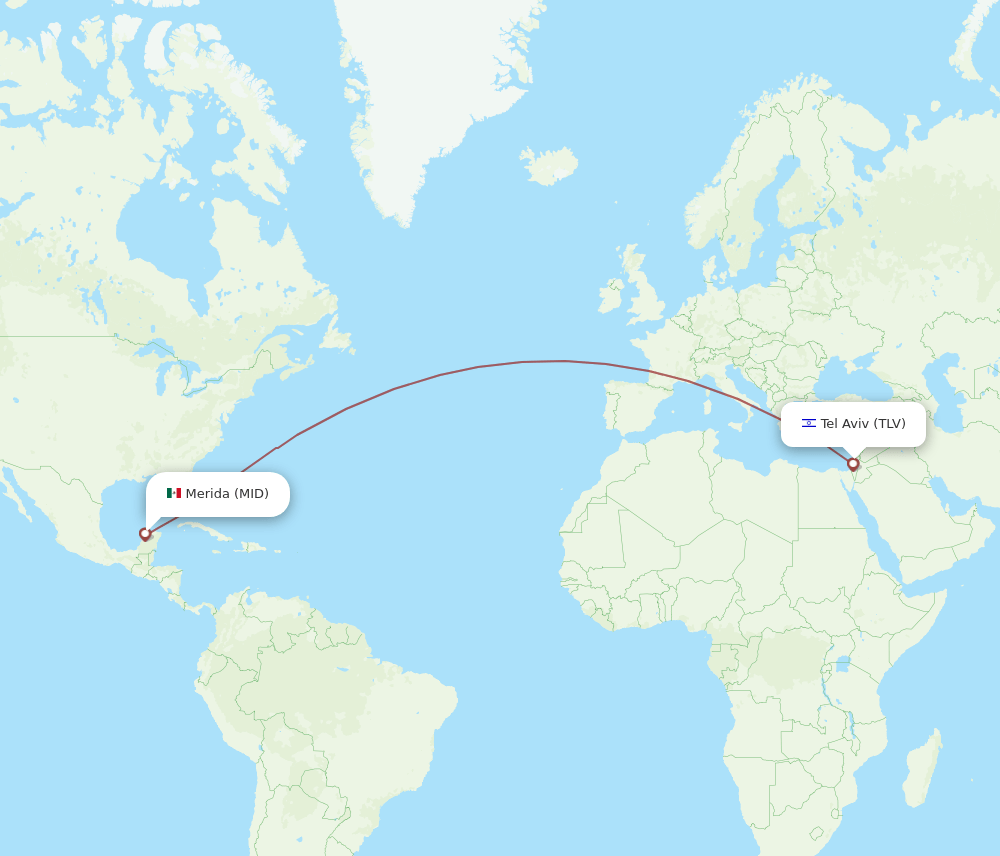 TLV-MID flight routes