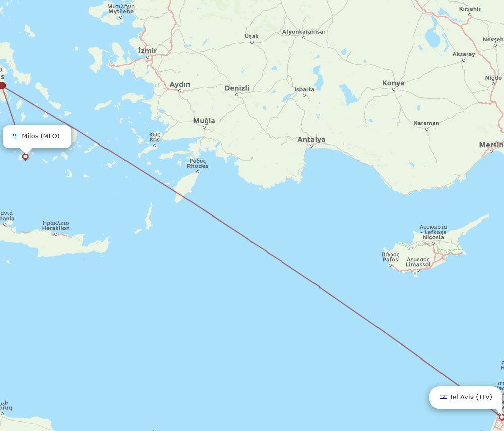 TLV-MLO flight routes