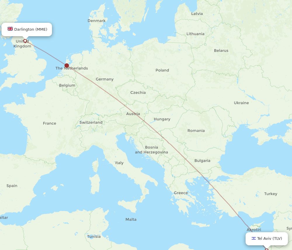 TLV-MME flight routes