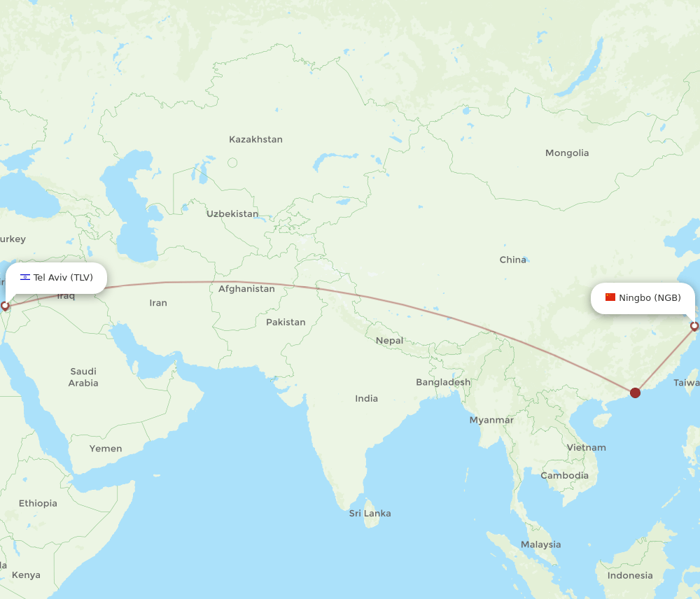 TLV-NGB flight routes