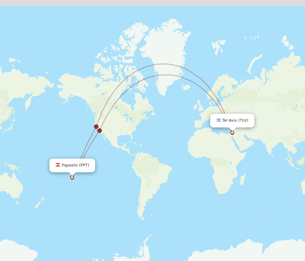 TLV-PPT flight routes
