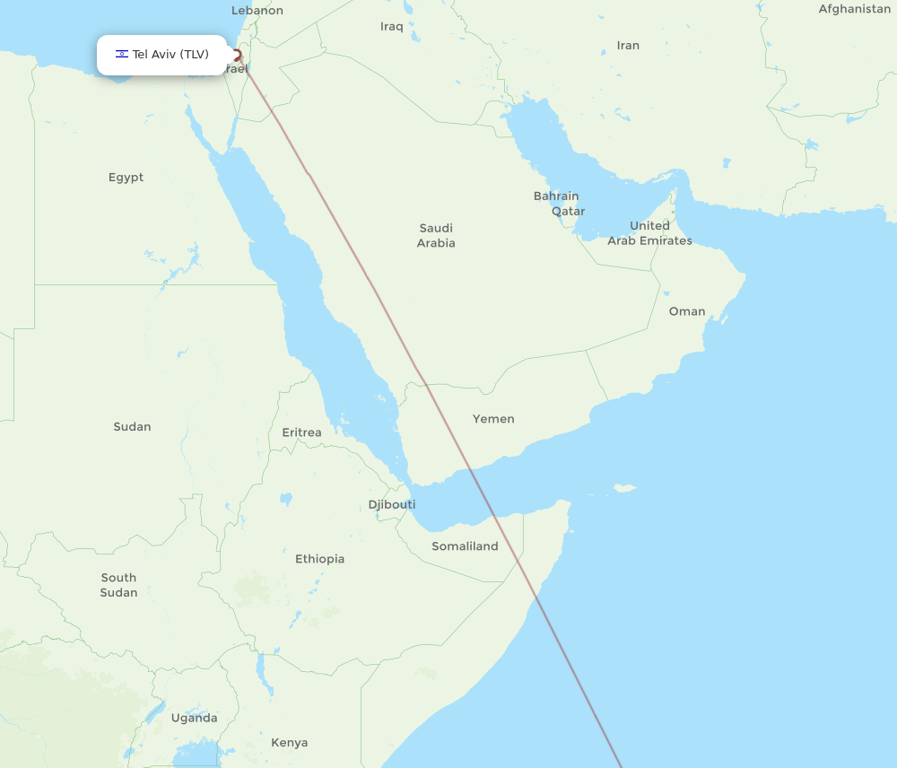 TLV-PRI flight routes