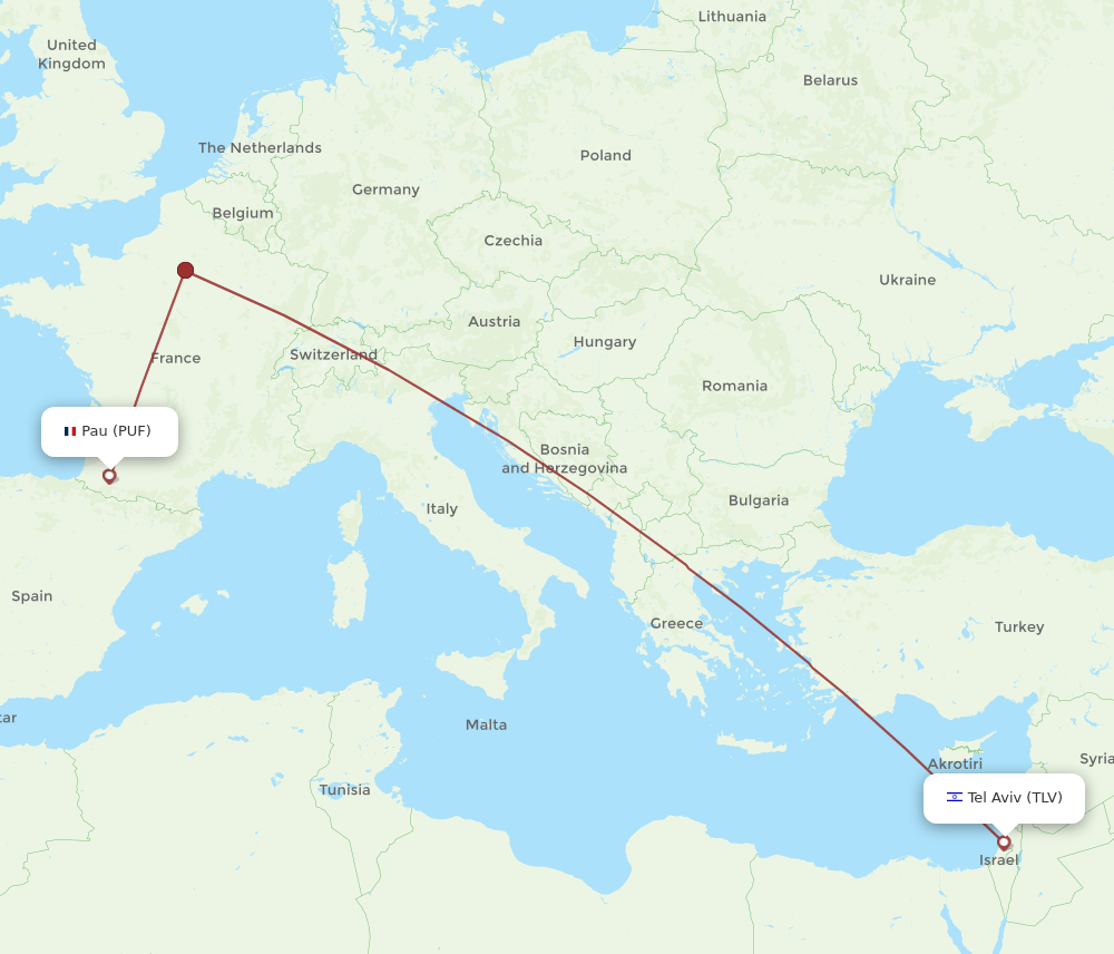 TLV-PUF flight routes
