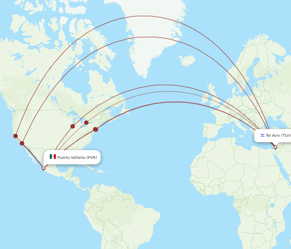 TLV-PVR flight routes