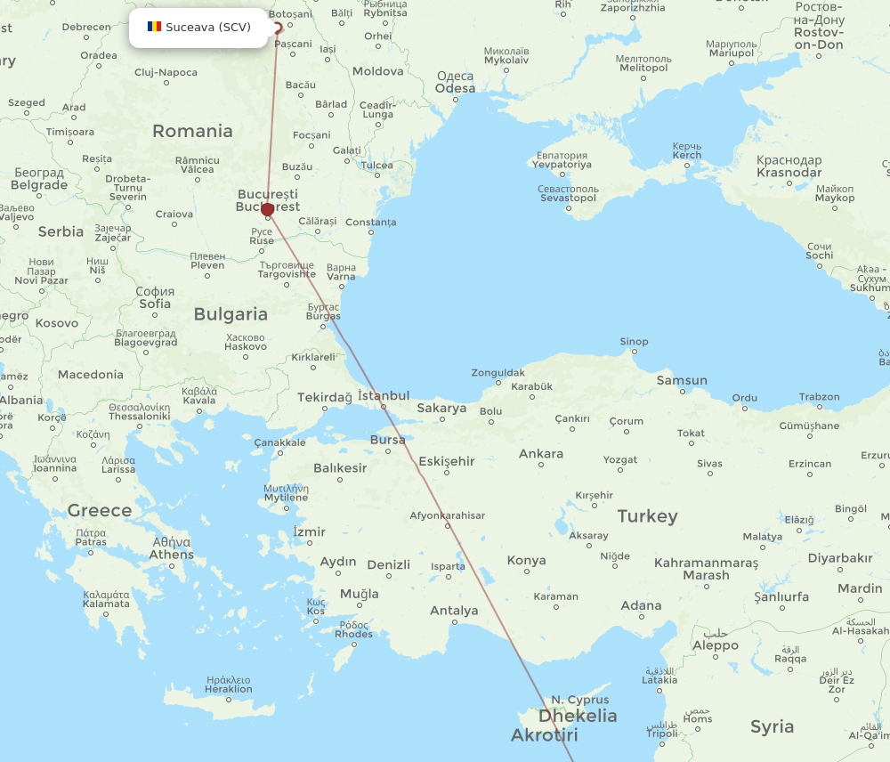 TLV-SCV flight routes