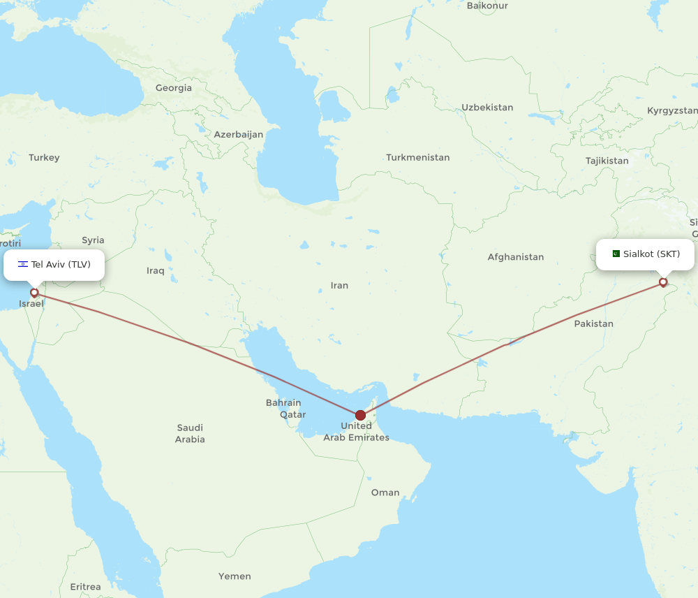TLV-SKT flight routes