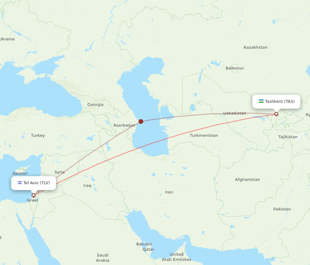 TLV-TAS flight routes