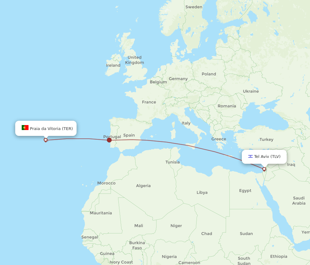 TLV-TER flight routes