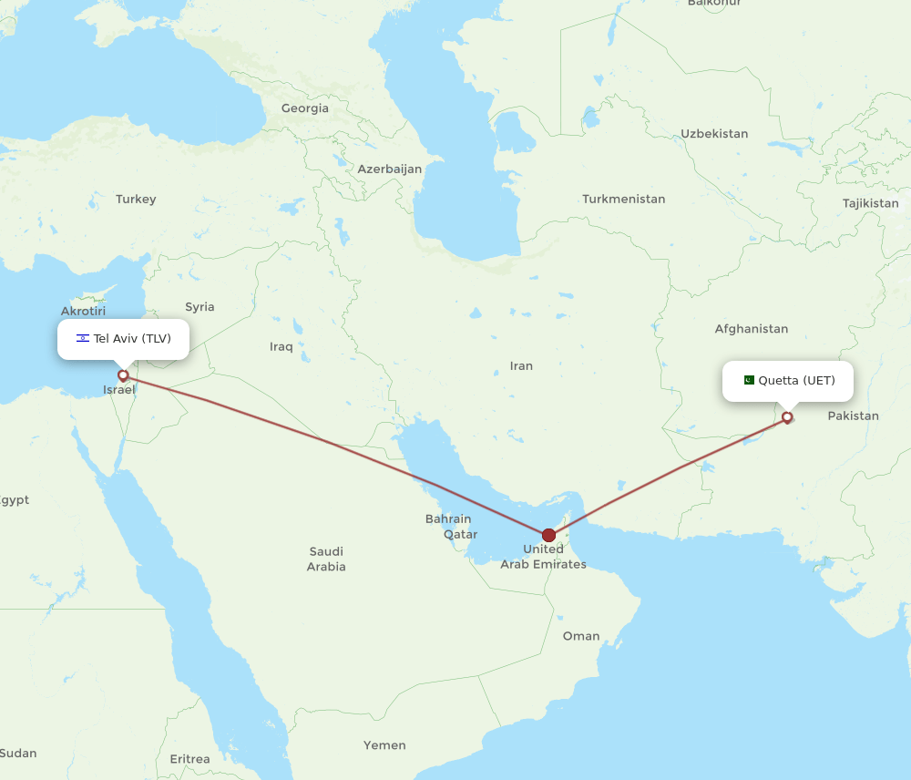 TLV-UET flight routes