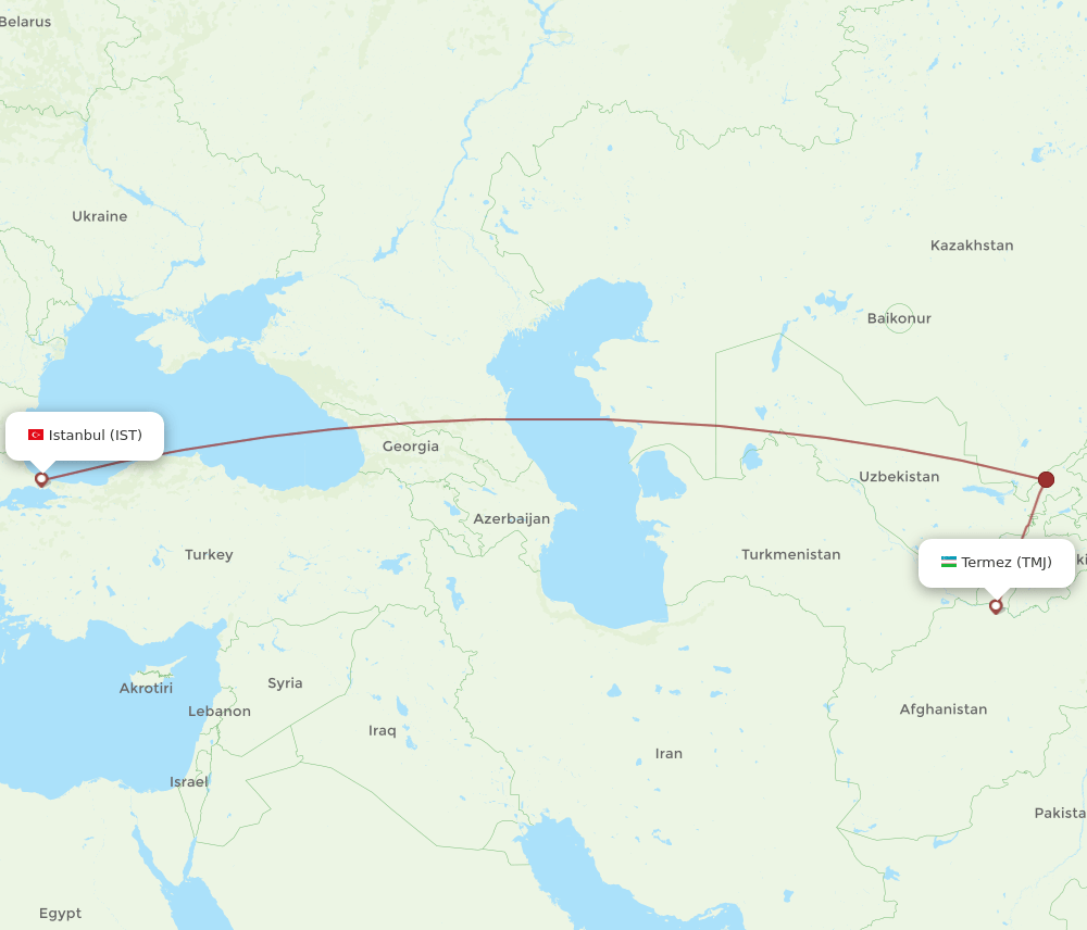 TMJ-IST flight routes