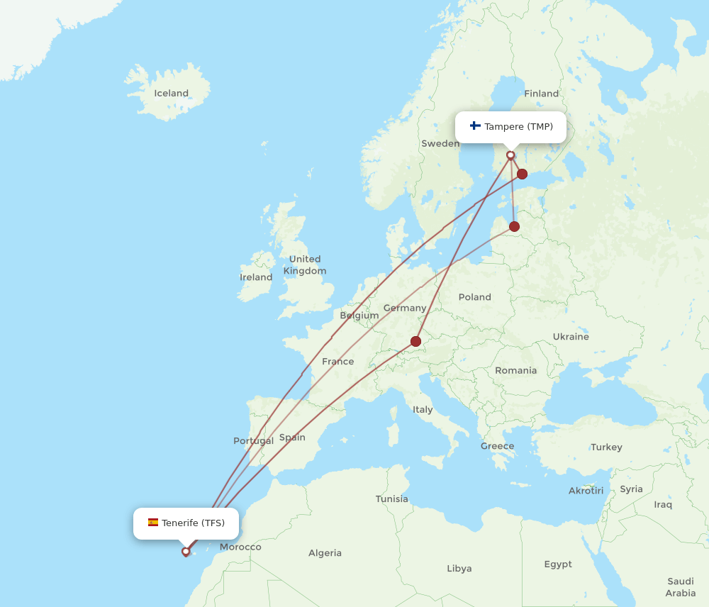 TMP-TFS flight routes