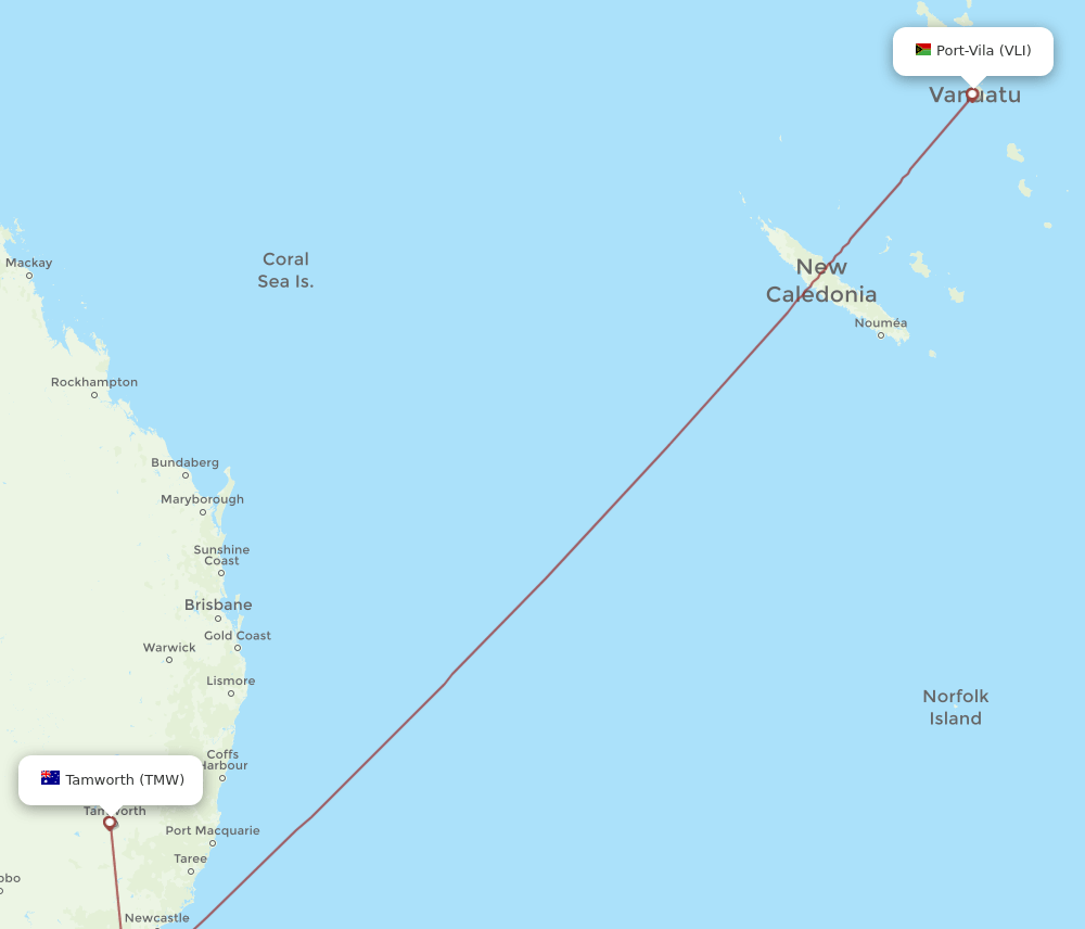TMW-VLI flight routes