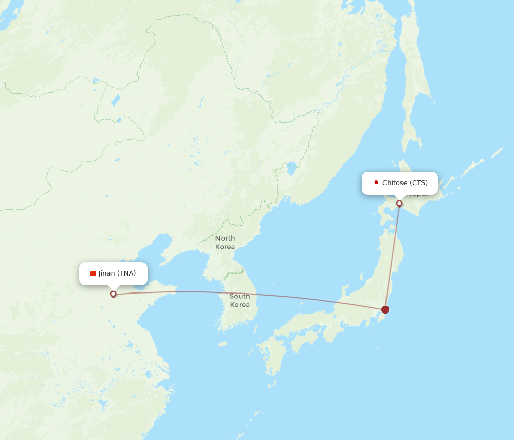 TNA-CTS flight routes