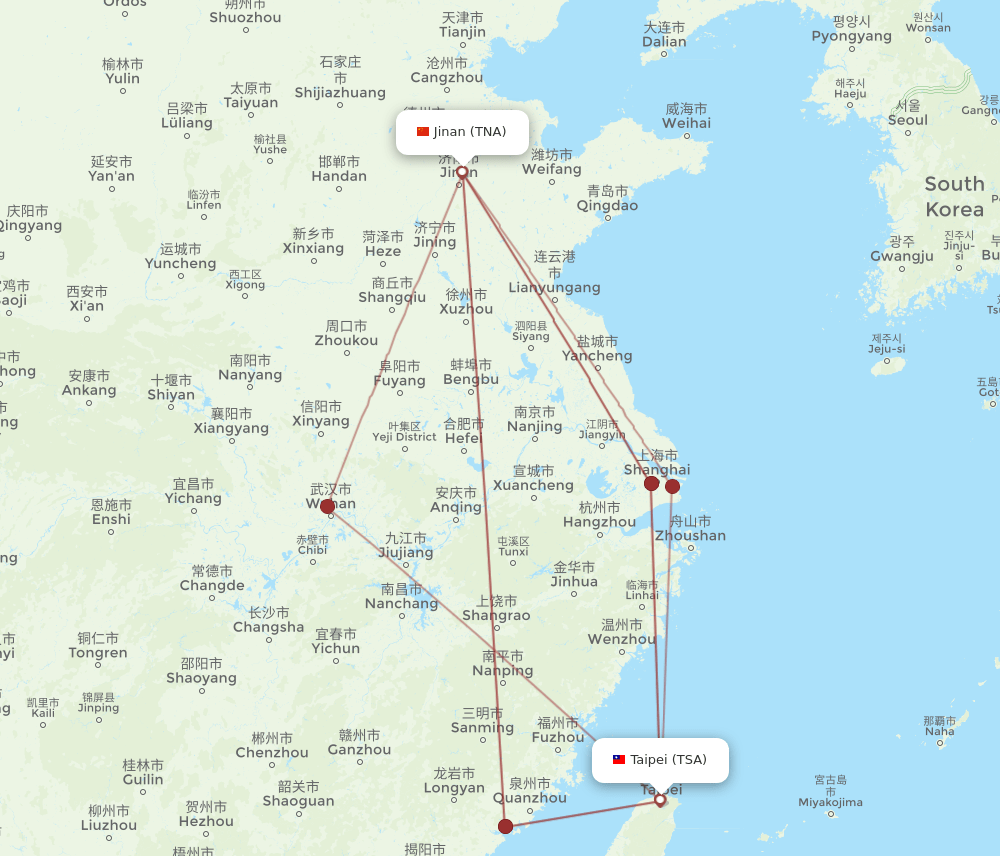 TNA-TSA flight routes