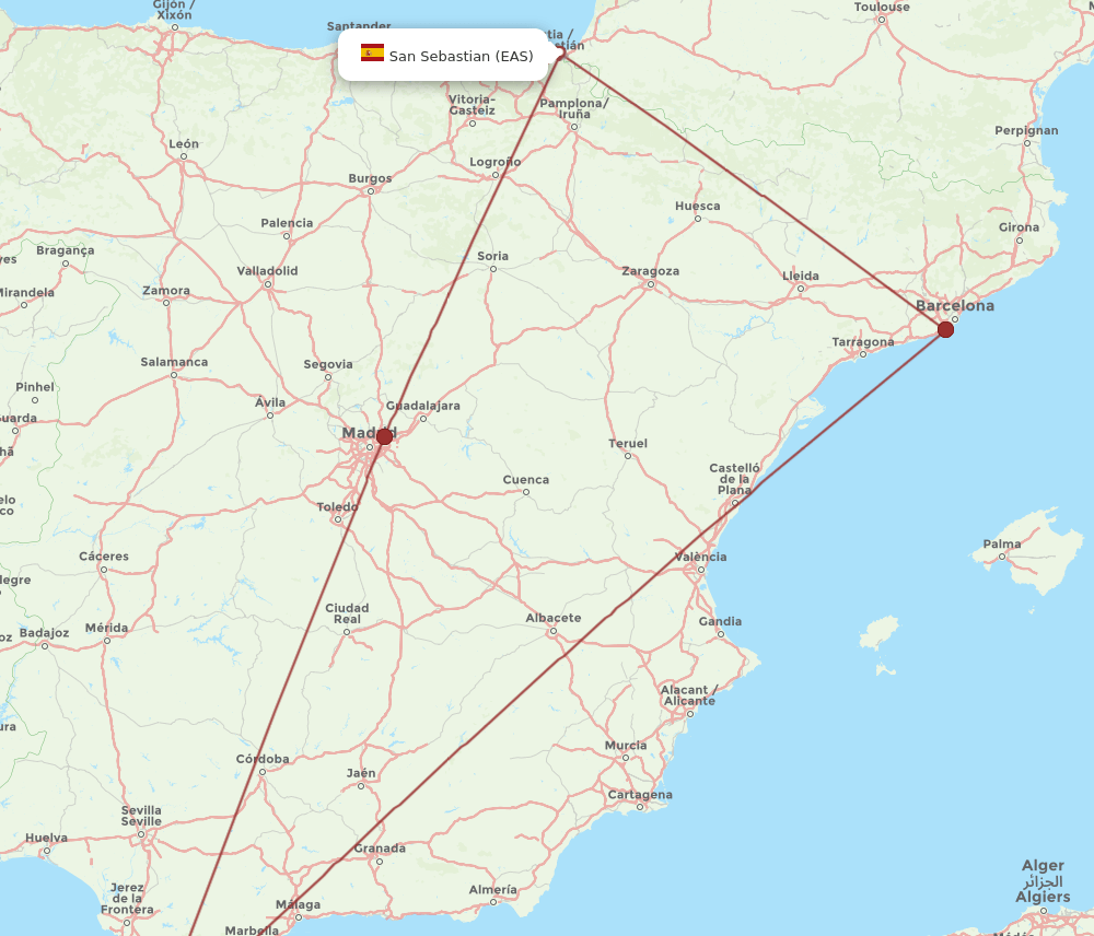 TNG-EAS flight routes
