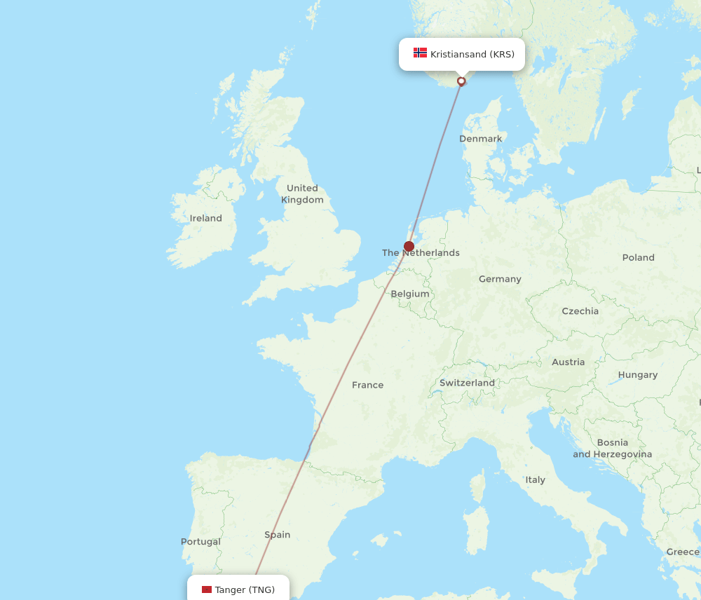 TNG-KRS flight routes