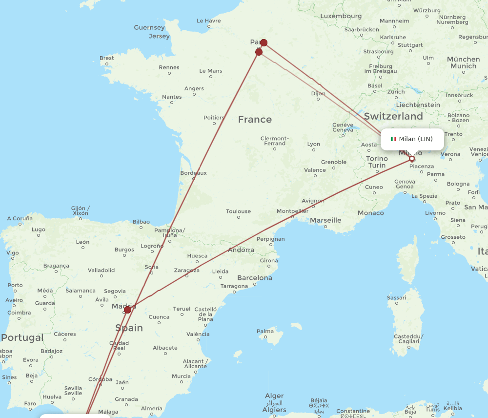 TNG-LIN flight routes