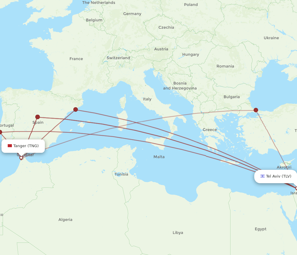 TNG-TLV flight routes