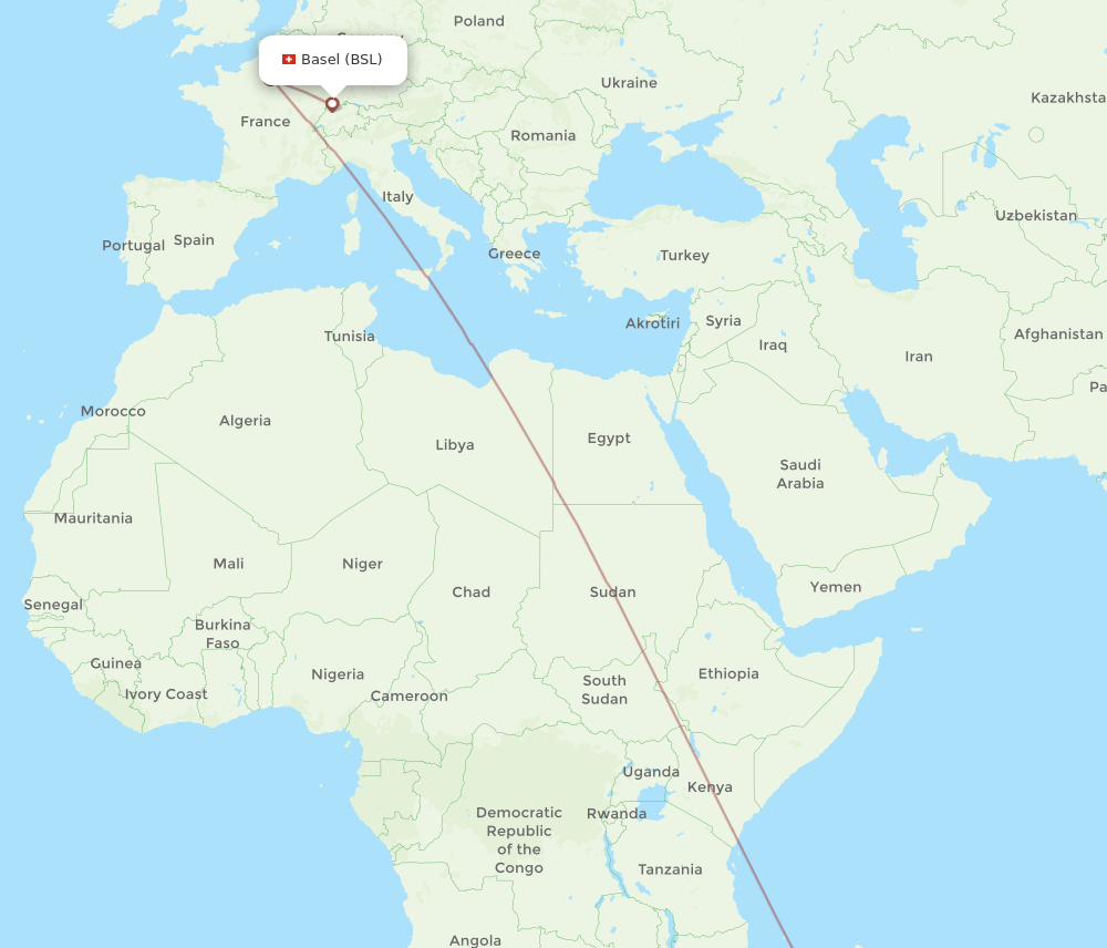 TNR-BSL flight routes