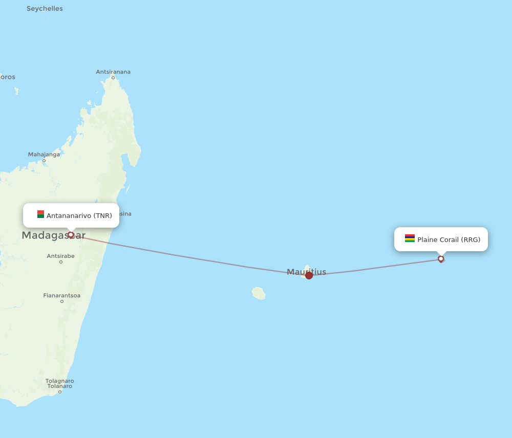 TNR-RRG flight routes