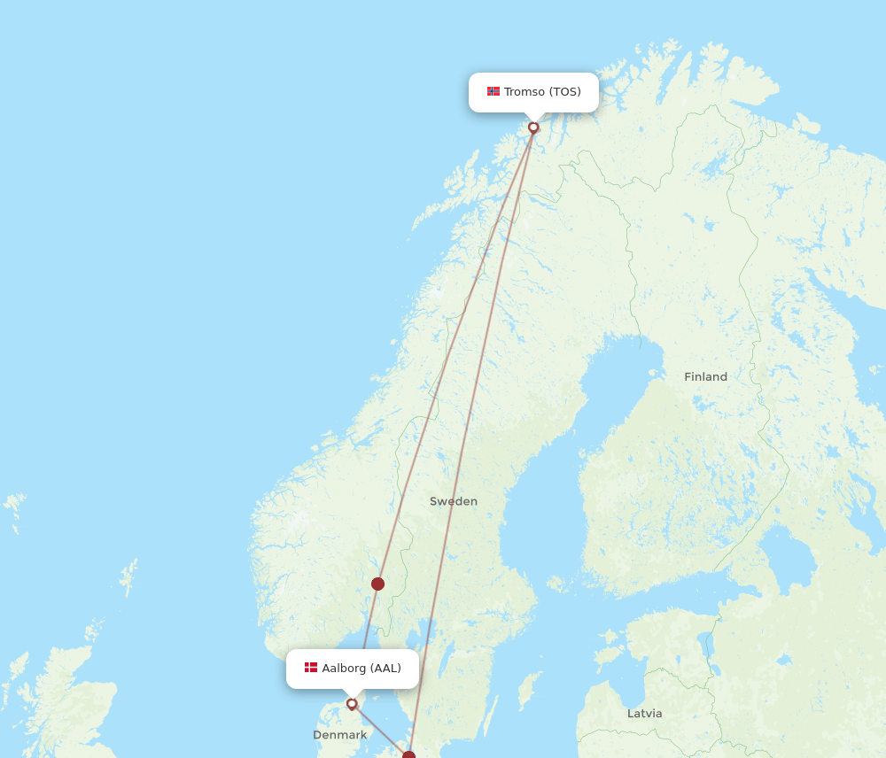 TOS-AAL flight routes