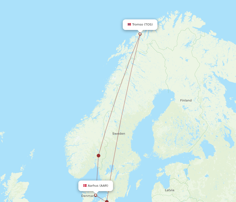 TOS-AAR flight routes