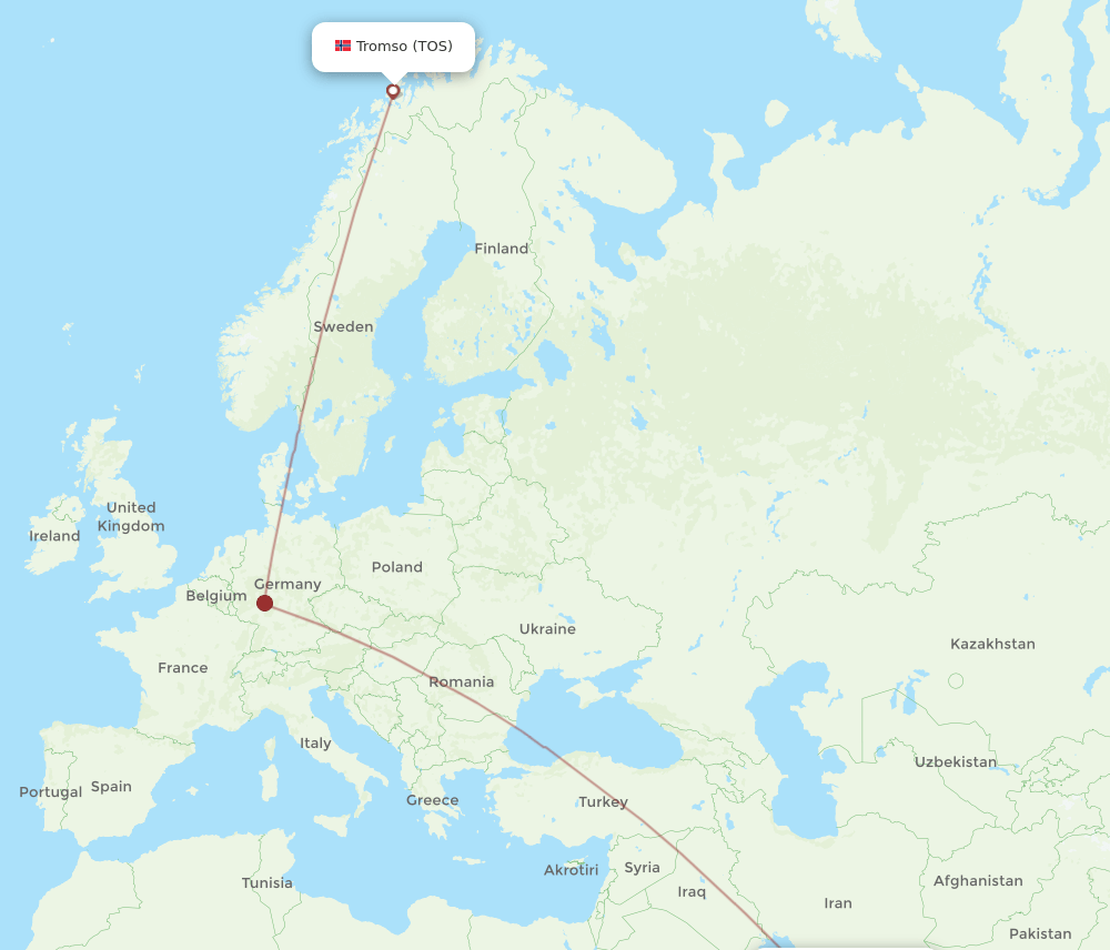 TOS-AUH flight routes