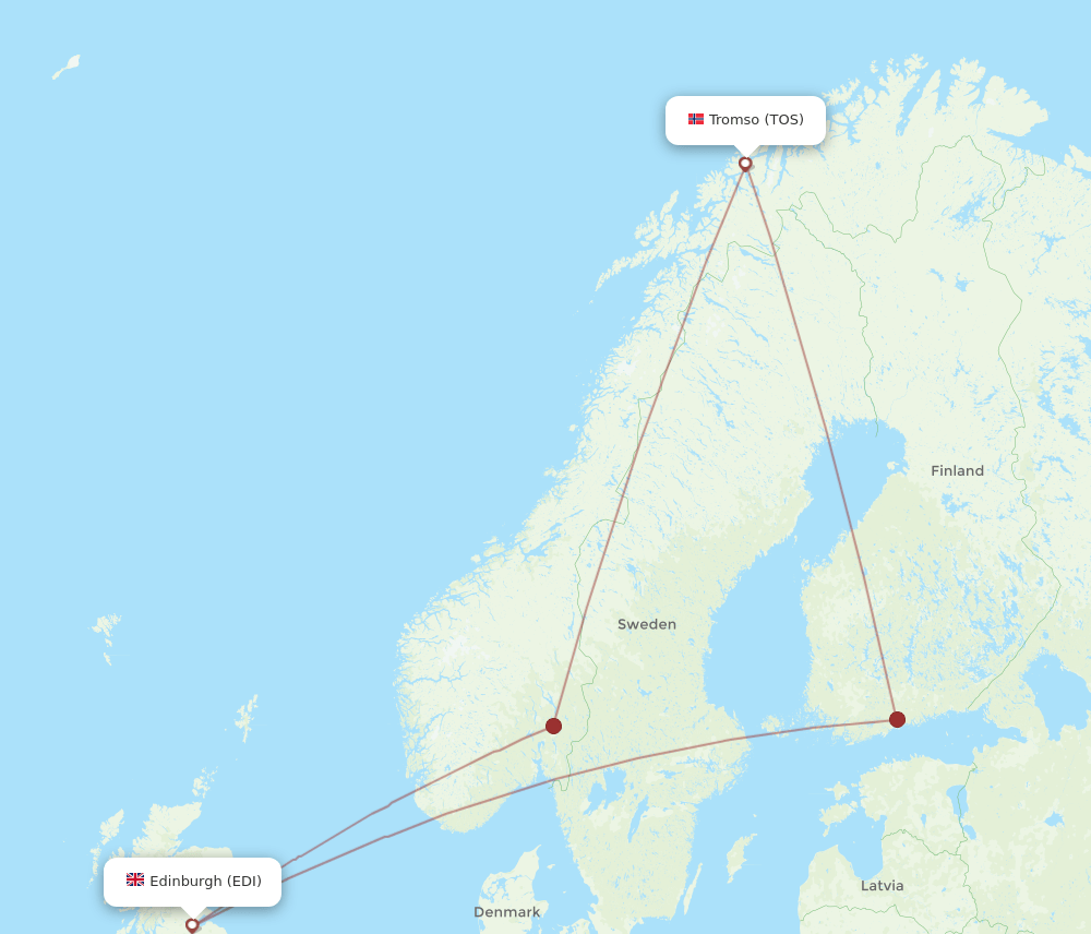 TOS-EDI flight routes