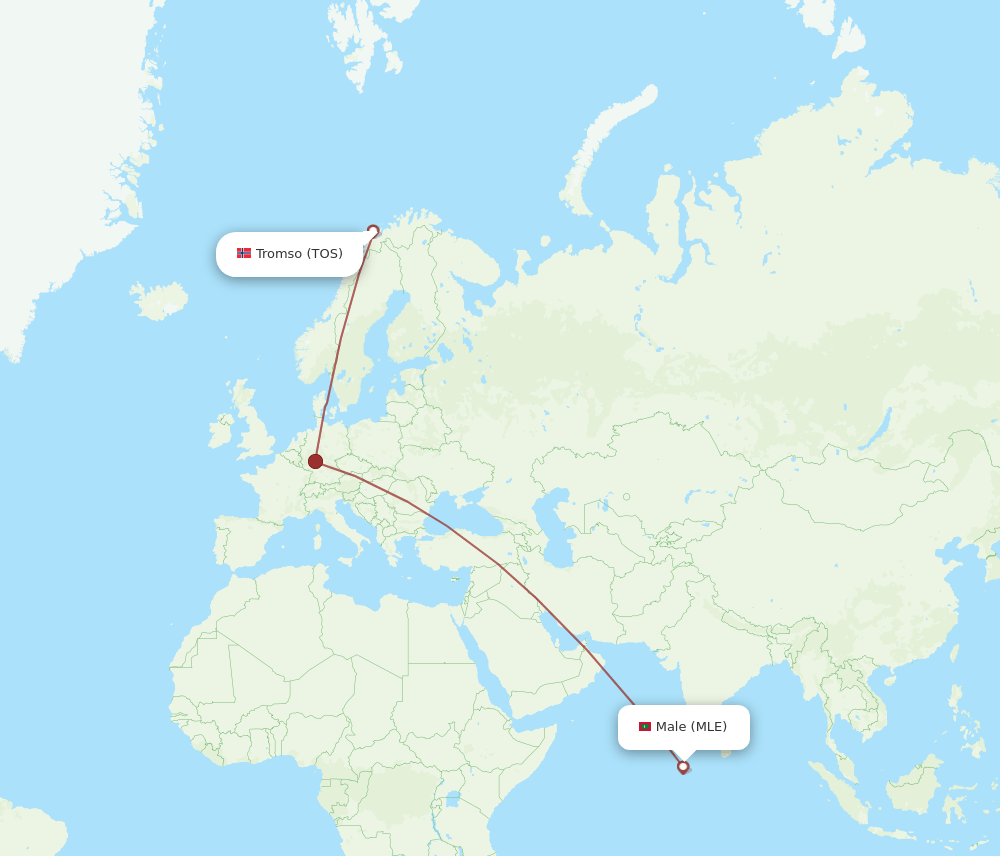 TOS-MLE flight routes