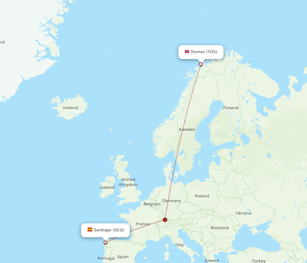 TOS-SCQ flight routes
