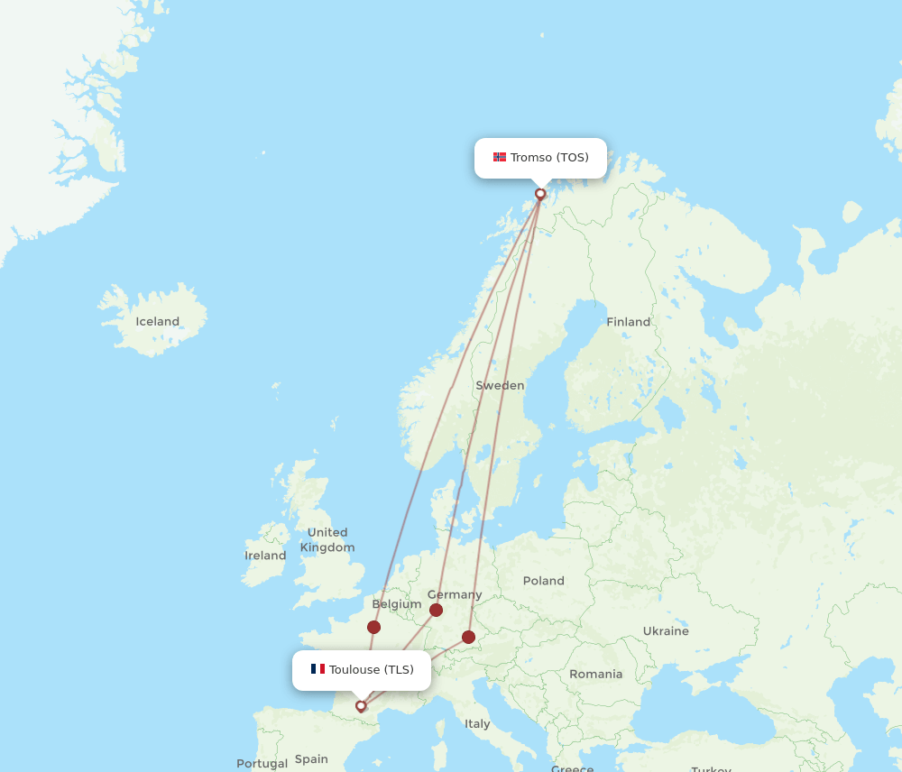 TOS-TLS flight routes