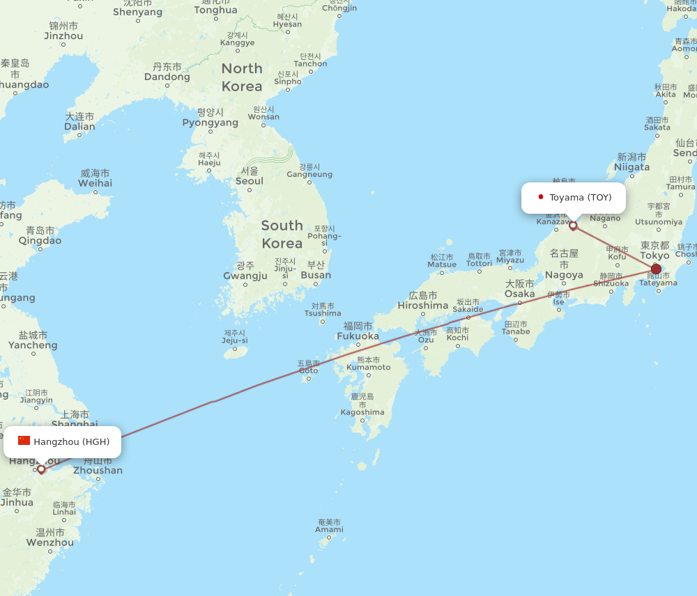 TOY-HGH flight routes
