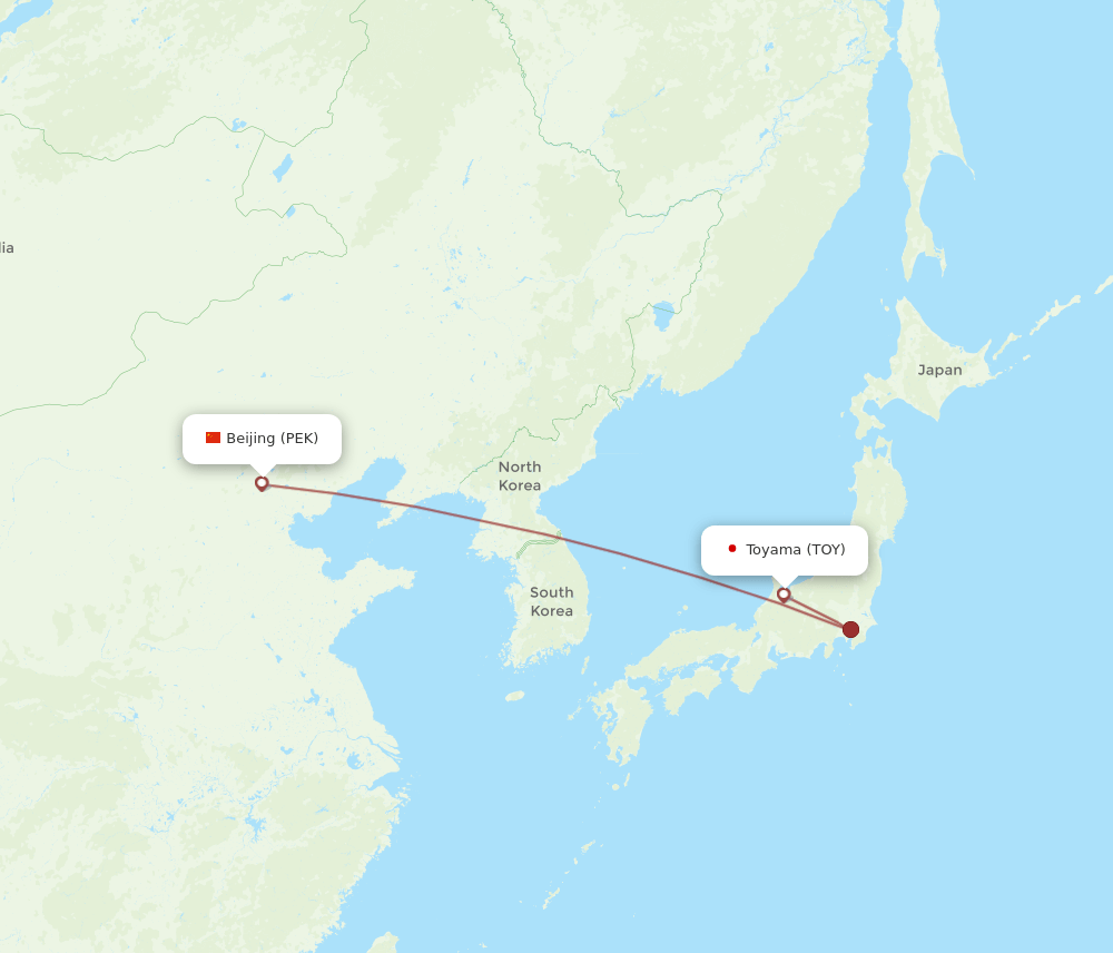 TOY-PEK flight routes